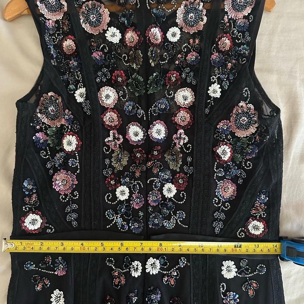 Needle & Thread Black and Pink Embellished Midi Dress - Picture 7 of 10
